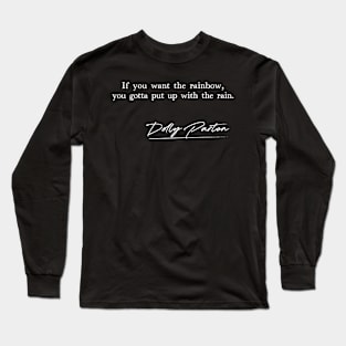 Dolly - Rainbow Quote Design Long Sleeve T-Shirt